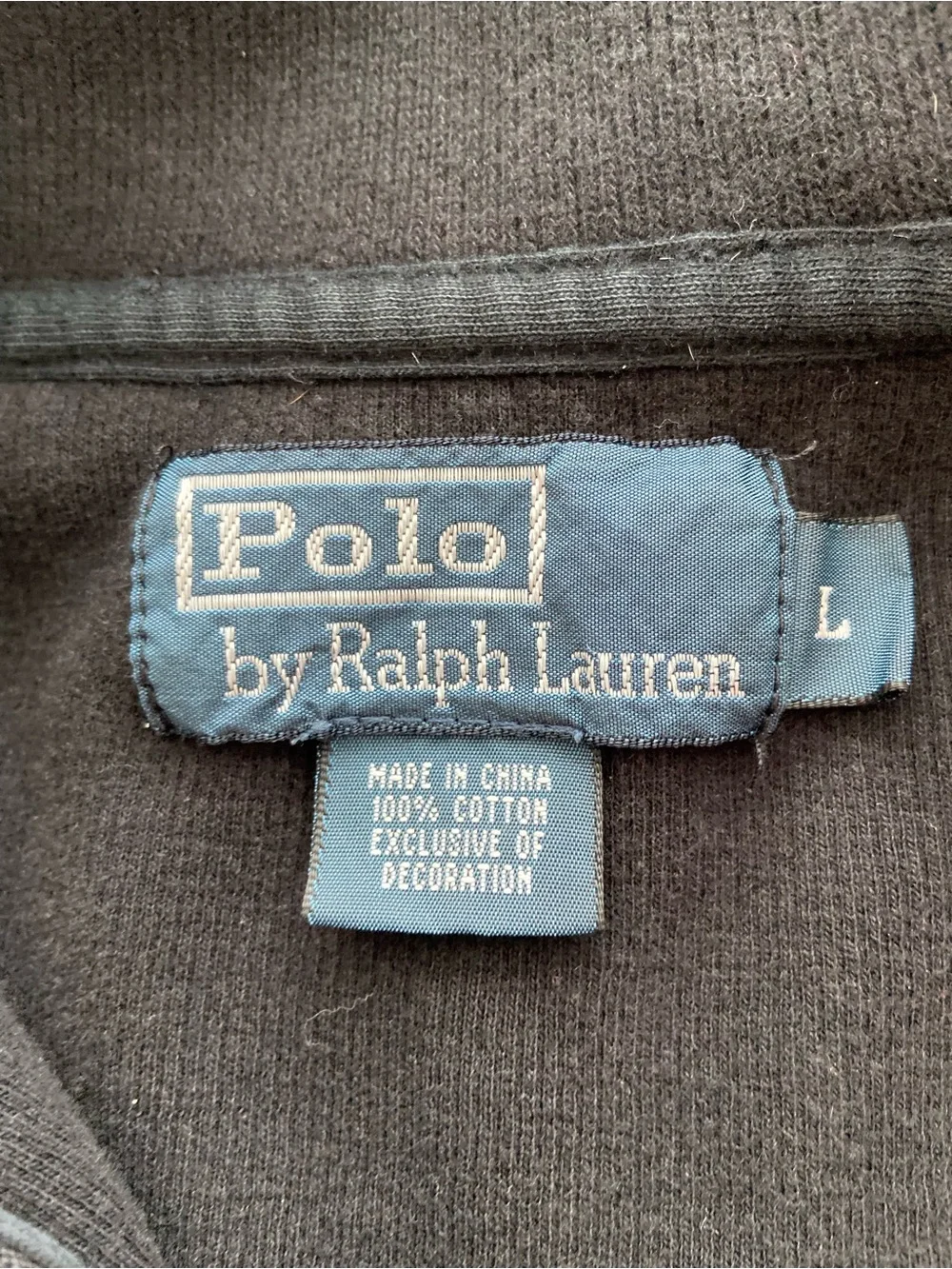 Ralph Lauren Men's Black Quarter-Zip Pullover Sweater